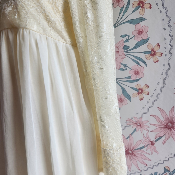 Axes Femme Babydoll Empire Highwaist Dress Gown Harajuku J Fashion Cream Cottage - Picture 11 of 16